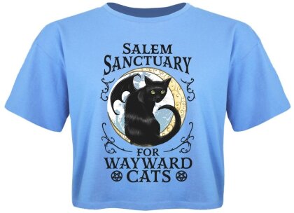 Salem Sanctuary For Wayward Cats Cornflower - Blue Crop Top