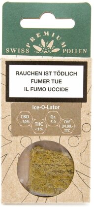 Swiss Premium Pollen Ice O Lator (5g) - (CBD: ~30%, THC: <1%)