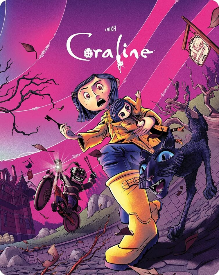 Coraline (2009) (Limited Edition, Steelbook, 4K Ultra HD + Blu-ray)