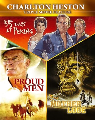 Charlton Heston: Triple Movie Feature - 55 Days at Peking / Proud Men / Mother Lode (3 Blu-rays)