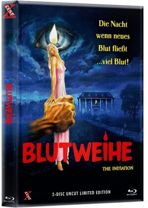 Blutweihe - The Initiation (1984) (Cover E, Wattiert, Édition Limitée, Mediabook, Uncut, Blu-ray + DVD)