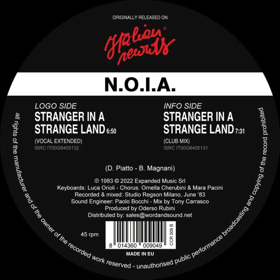 N.O.I.A. - Stranger In A Strange Land (2022 Reissue, 12" Maxi)