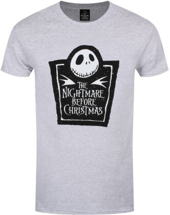 The Nightmare Before Christmas: Box Logo - Men's Heather Grey T-Shirt