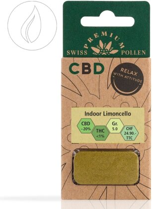Swiss Premium Pollen Indoor Limoncello (5g) - (CBD: ca. 20%, THC: <1%)