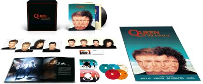 Queen - The Miracle - incl. Face It Alone (2022 Reissue, Collectors Edition, Édition Limitée, LP + 5 CD + Blu-ray + DVD)