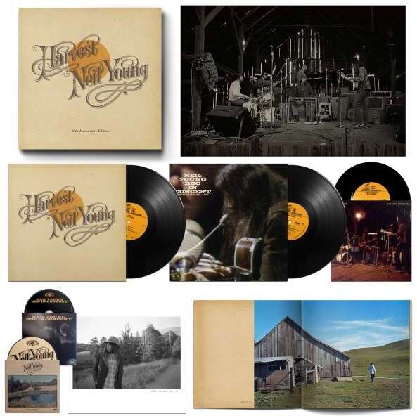 Neil Young - Harvest (2022 Reissue, Édition 50ème Anniversaire, 2 LP + 7" Single + 2 DVD)