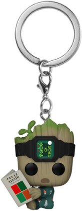 Funko Pop! Keychain: - I Am Groot - Groot Shorts Pjs W/ Book
