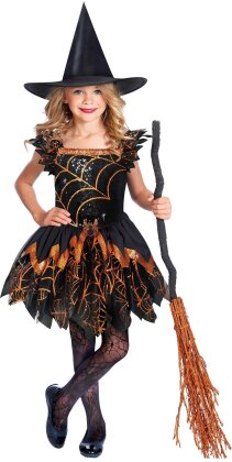 Amscan - Spooky Spider Witch Costume Bambino 8-10 Anni