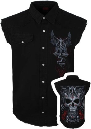 Spiral: The Dead - Sleeveless Stone Washed Black Worker Shirt