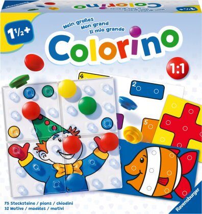 Ravensburger 20959 Mein großes Colorino, Mitwachsendes Lernspiel - So wird Farben lernen zum Kinderspiel - Der Spieleklassiker für Kinder ab 1,5 Jahren