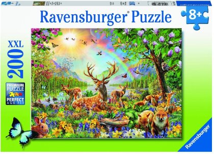 Ravensburger Kinderpuzzle - 13352 Anmutige Hirschfamilie - 200 Teile Puzzle für Kinder ab 8 Jahren