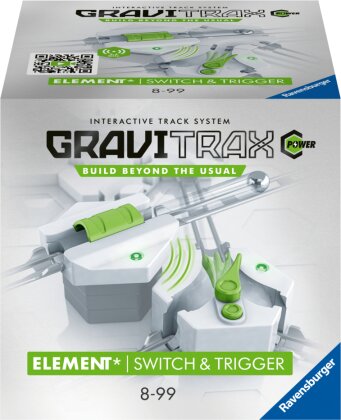 Ravensburger GraviTrax POWER Elemente Switch&Trigger. Elektronisches Zubehör für Kugelbahnen, Konstruktionsspielzeug für Kinder ab 8 Jahren. Kombinierbar mit allen Produktlinien - Starter-Sets und Erweiterungen für das GraviTrax Kugelbahnsystem.