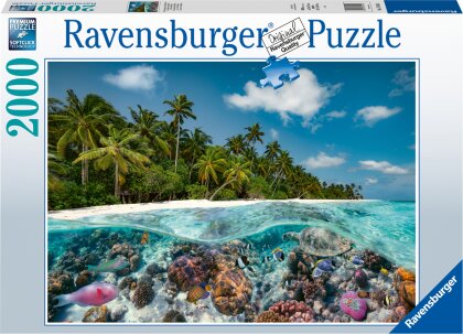 Ravensburger Puzzle 17441 Ein Tauchgang auf den Malediven - 2000 Teile Puzzle für Erwachsene und Kinder ab 14 Jahren