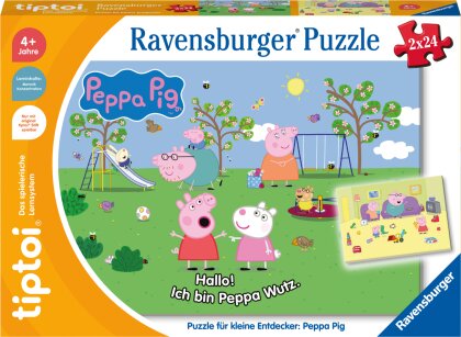 Ravensburger tiptoi Puzzle 00163 Puzzle für kleine Entdecker - Peppa Pig, Kinderpuzzle für Kinder ab 4 Jahren, für 1 Spieler