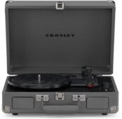 Crosley - Cruiser Plus Deluxe Portable Turntable (Slate)- Now With Bluetooth Out