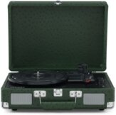 Crosley - Cruiser Deluxe Portable Turntable (Green Ostrich)- Now With Bluetooth Out