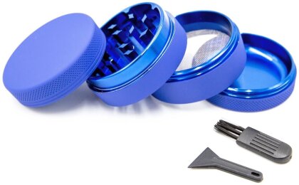 Silicon coated Grinder Blue 4 Part 50mm