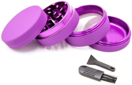 Silicon coated Grinder Purple 4 Part 50mm