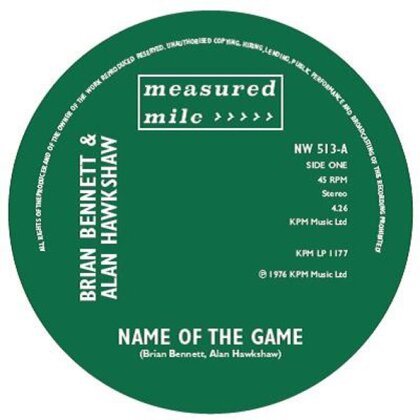 Brian Bennett & Dave Richmond - Name Of The Game (7" Single)