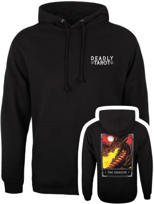 Deadly Tarot Legends - The Dragon Unisex Black Pullover Hoodie