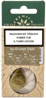 Swiss Premium Pollen Ice O Lator Style (5g) - (CBD: 30% THC: 1%)