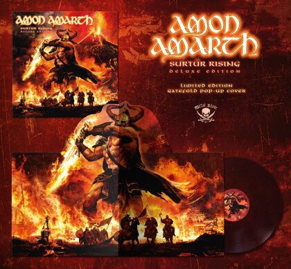 Amon Amarth - Surtur Rising (2022 Reissue, burgundy and royal blue marbled Vinyl, LP)
