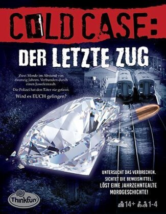 ThinkFun - Cold Case: Der letzte Zug. Der Krimi im eigenen Heim. Was ist passiert? Ein Rätsel-Spiel für Einen oder in der Gruppe ab 14 Jahren