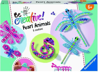 Ravensburger 18247 BeCreative Pearl Animals fädeln - DIY für Kinder ab 6 Jahren