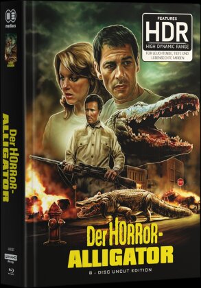 Der Horror-Alligator 1 & 2 (Cover A, Wattiert, + Goodies, Limited Edition, Mediabook, Uncut, 4K Ultra HD + 4 Blu-rays + 3 DVDs)