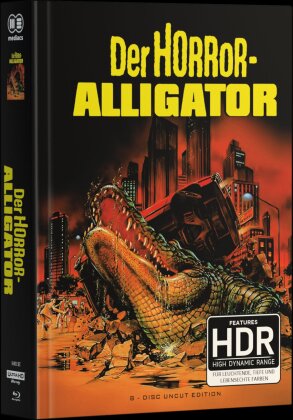 Der Horror-Alligator 1 & 2 (Cover B, Wattiert, + Goodies, Limited Edition, Mediabook, Uncut, 4K Ultra HD + 4 Blu-rays + 3 DVDs)
