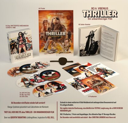 Thriller - Ein unbarmherziger Film (1973) (Cover A, Wattiert, + Goodies, Limited Edition, Mediabook, 2 4K Ultra HDs + 4 Blu-rays + 2 DVDs)