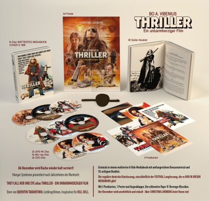 Thriller - Ein unbarmherziger Film (1973) (Cover D, Wattiert, + Goodies, Edizione Limitata, Mediabook, 2 4K Ultra HDs + 4 Blu-ray + 2 DVD)