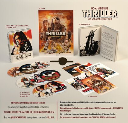 Thriller - Ein unbarmherziger Film (1973) (Cover E, Wattiert, + Goodies, Limited Edition, Mediabook, 2 4K Ultra HDs + 4 Blu-rays + 2 DVDs)