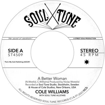 Cole Williams & Soul Tune Allstars - Better Woman B/W Organize (7" Single)