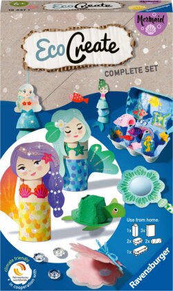 Ravensburger 18447 EcoCreate 18447-Sparkle with The Mermaid - DIY Bastelset für Kinder ab 6 Jahren