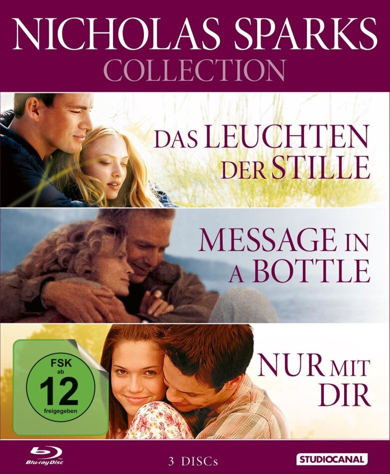 Nicholas Sparks Collection - Das Leuchten der Stille / Message in a Bottle / Nur mit Dir (3 Blu-rays)