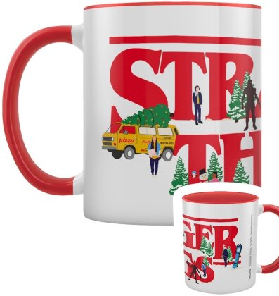 Stranger Things 4: Christmas Logo - Red Coloured Inner Mug