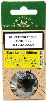 Swiss Premium Pollen Black Lemon Edition 10g - (CBD 25% THC 1%)