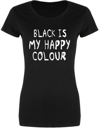 Black Is My Happy Colour - Ladies Black Merch T-Shirt