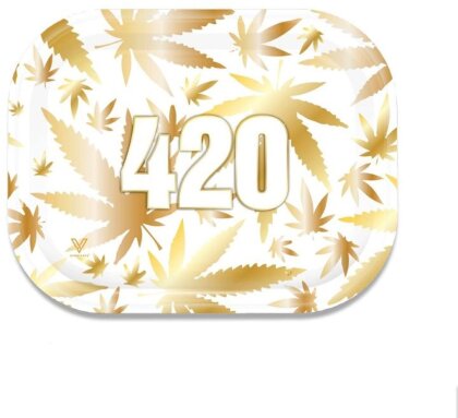 V-Syndicate Rolling Tray S 420 Gold 140 x 180mm