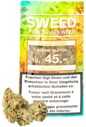 Sweed ~ Golden Green ~ 10g - (CBD: 16% THC: 0.9%)