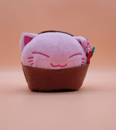Nemuneko - Rose - Coll. panier de fruits - 14 cm