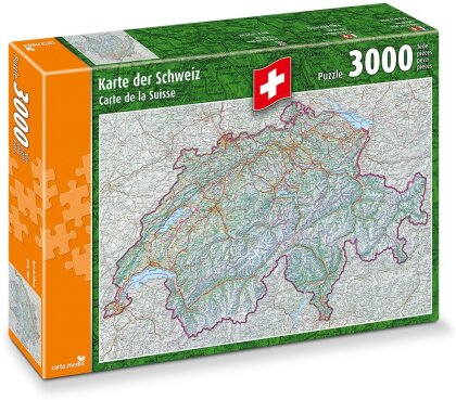Karte der Schweiz - Puzzle