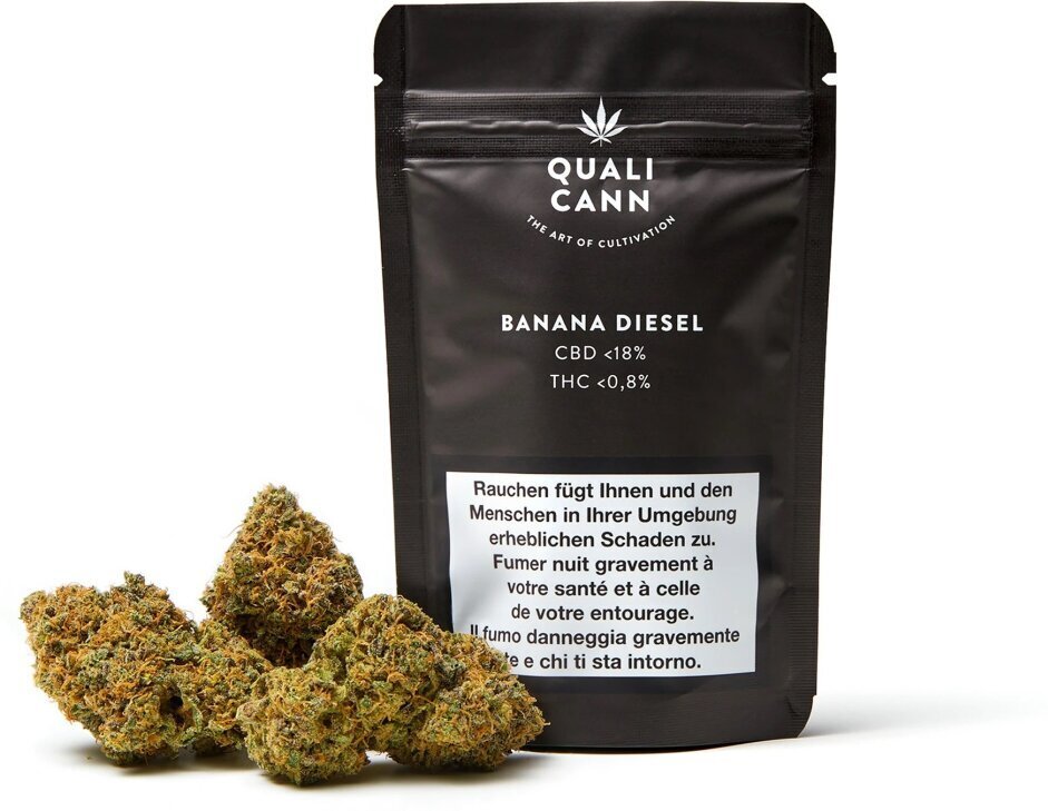 Qualicann Banana Diesel (2g) - Indoor (CBD: <18%, THC: <0.8%)