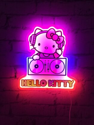 Hello Kitty: Neon Style Wall Lamp