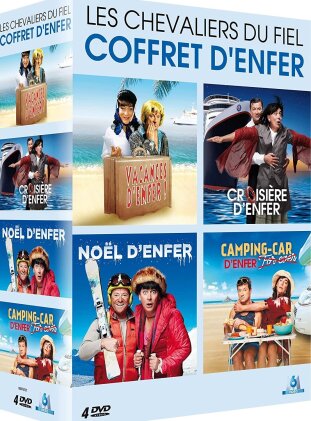 Les Chevaliers du Fiel - Coffret d'enfer : Vacances d'enfer / Croisière d'enfer / Noël d'enfer / Camping-car Forever (4 DVD)
