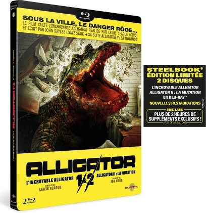 Alligator 1 & 2 - L'incroyable Alligator (1980) / Alligator 2 : La Mutation (1991) (Edizione Limitata, Steelbook, 2 Blu-ray)