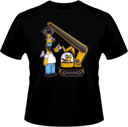 T-shirt - okiWoki - Les Maîtres du Camouflage - Moi Moche & Méchant/ Simpson - Fond Noir - M - Grösse M