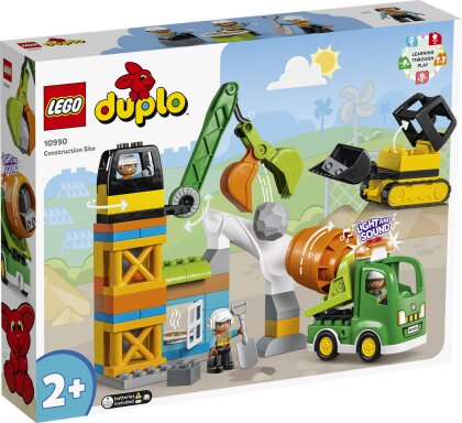 Baustelle mit Baufahrzeugen - Lego Duplo, 61 Teile,