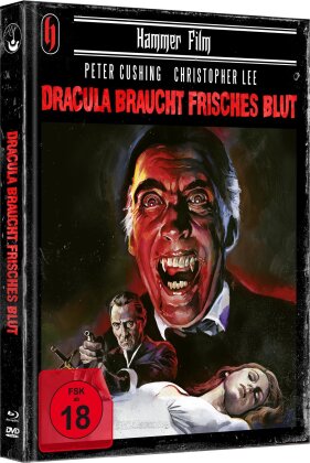 Dracula braucht frisches Blut (1973) (Cover A, Limited Edition, Mediabook, Blu-ray + DVD)